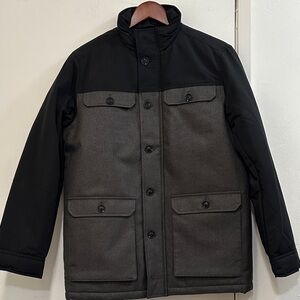 Brand New Banana Republic Men's Mixed Media Black & Gray Jacket